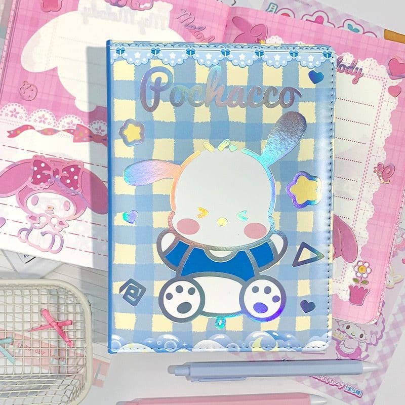 Sanrio Pochacco A5 glittery PU-leather cover notebook