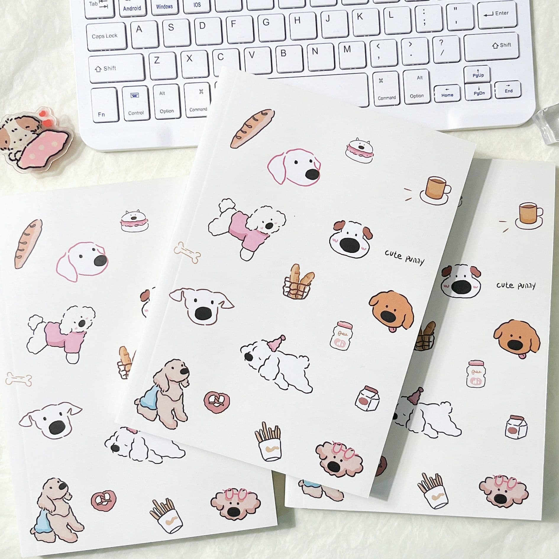 Cute puppet A5 notebook