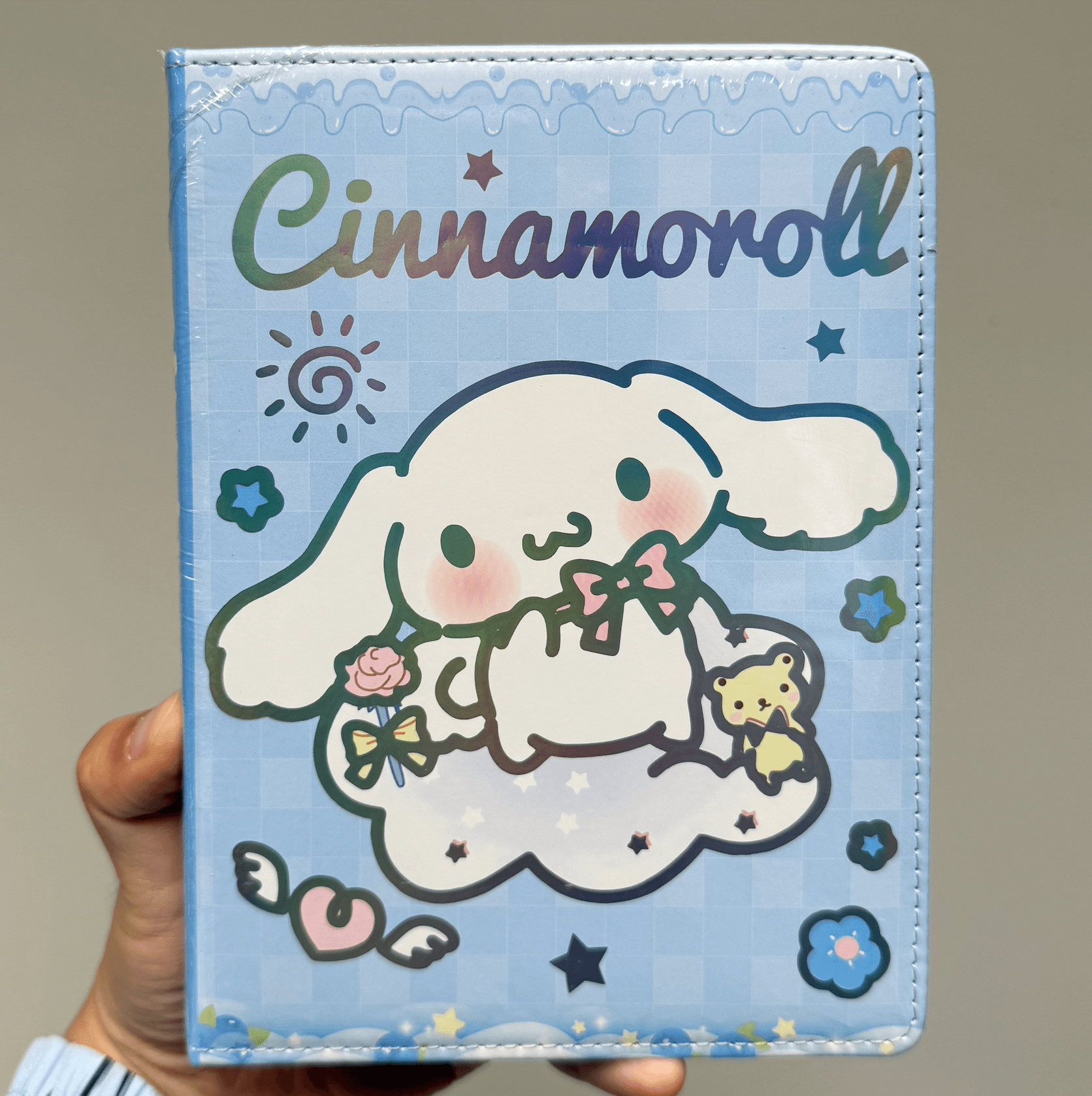 Sanrio Cinnamoroll A5 glittery PU-leather cover notebook