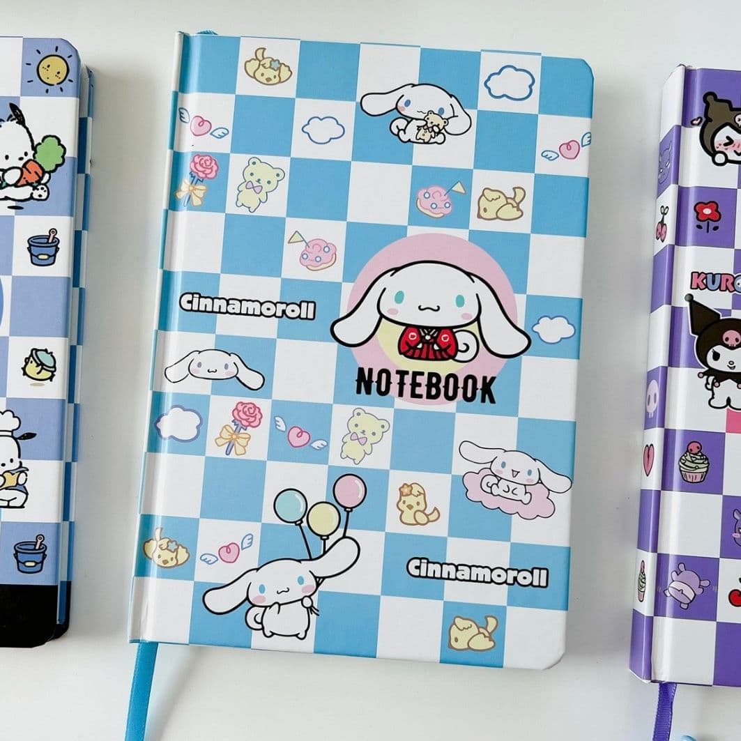 Sanrio Cinnamoroll A5 checkerboard notebook